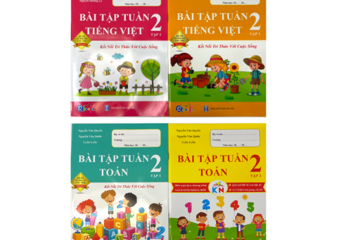 BỘ 4 CUỐN SÁCH BÀI TẬP TUẦN TOÁN - TIẾNG VIỆT LỚP 2 (TẬP 1 - TẬP 2)