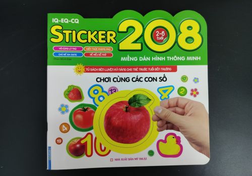 Sách - 208 Sticker Miếng Dán Hình Thông Minh IQ - EQ - CQ (2-6 tuổi) - Chơi cùng các con số