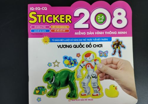 Sách - 208 Sticker Miếng Dán Hình Thông Minh IQ - EQ - CQ (2-6 tuổi) - Vương quốc đồ chơi