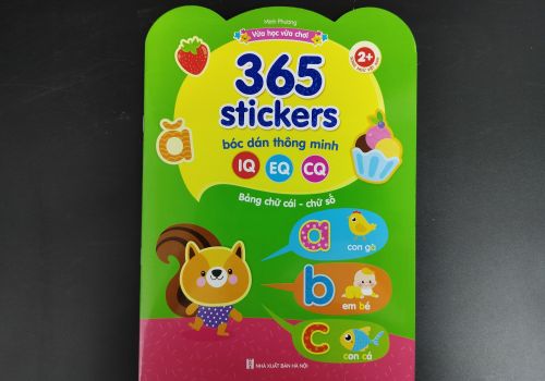 Sách - 365 stickers Bóc dán thông minh song ngữ Việt Anh dành cho trẻ từ 2-6 tuổi - BẲNG CHỮ CÁI, CHỮ SỐ