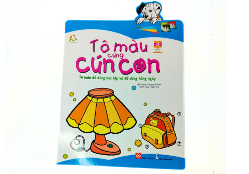 Sách - Tô Màu Cùng Cún Con - Tô Màu Đồ Dùng Học Tập Và Đồ Dùng Hằng Ngày