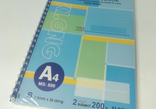  Sổ lò xo kép A4 200tr Klong MS899