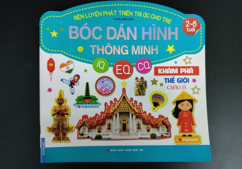 Sách Rèn Luyện Phát Triển Trí Óc Cho Trẻ - Bóc Dán Hình Thông Minh IQ - EQ - CQ: Khám Phá Thế Giới Châu Á (2-6 Tuổi)
