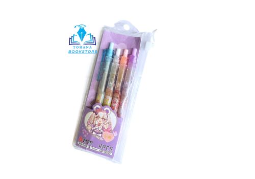 Bút gel bấm túi 4 cái - GP - 9352 - 4