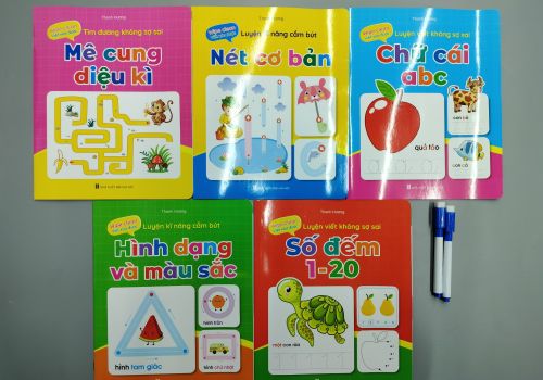 Sách - Bộ Vở Viết Xóa Được - Wipe Clean: Luyện Viết Không Sợ Sai ( Bộ 5 Cuốn)