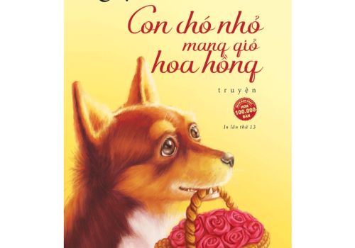 Con Chó Nhỏ Mang Giỏ Hoa Hồng