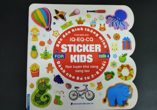 Sách - Bóc dán hình thông minh IQ - EQ - CQ - Cuốn 4 (từ 2 đến 8 tuổi)