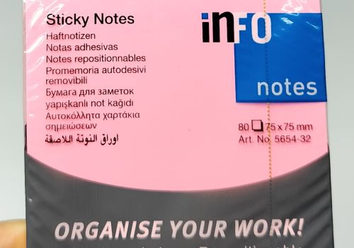 Giấy nhớ màu hồng info 3*3